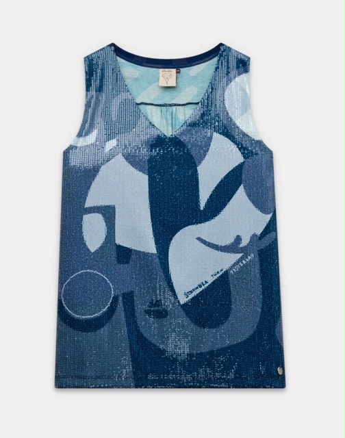 Anekke Camiseta azul con lentejuelas art. 42271-111