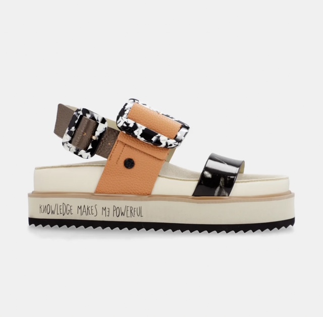 Anekke Sandalias plataforma naranjas y negras art. 42381-631